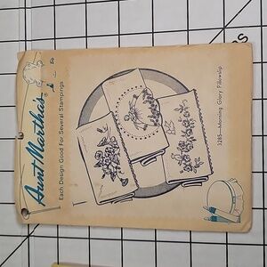 Aunt Martha's Hot Iron Transfers - Charming Designs Linens 3285 Morning Glory Pi
